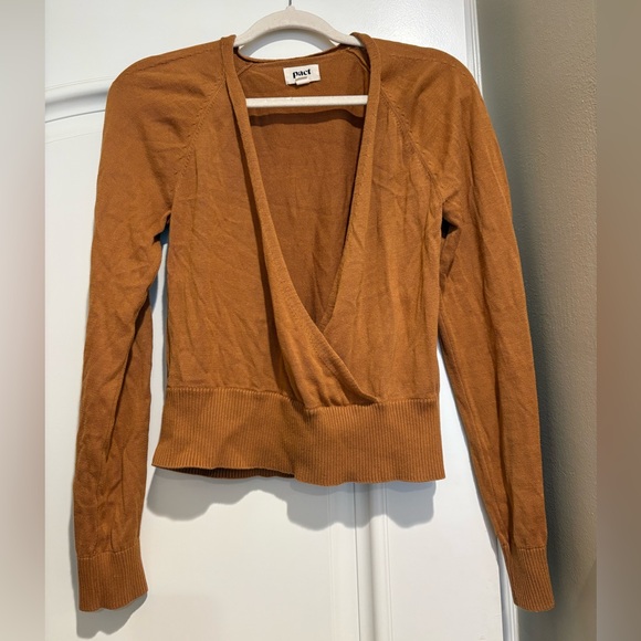 PACT Cotton Wrap Sweater - Picture 2 of 3